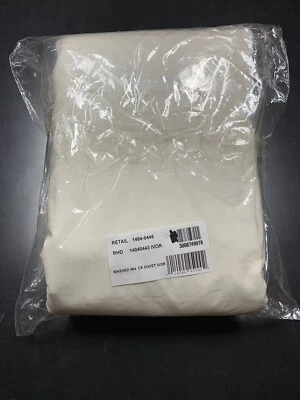 Restoration Hardware Italian 464 Cotton Percale Cali King Duvet Natural Ivory - Image 1 of 4