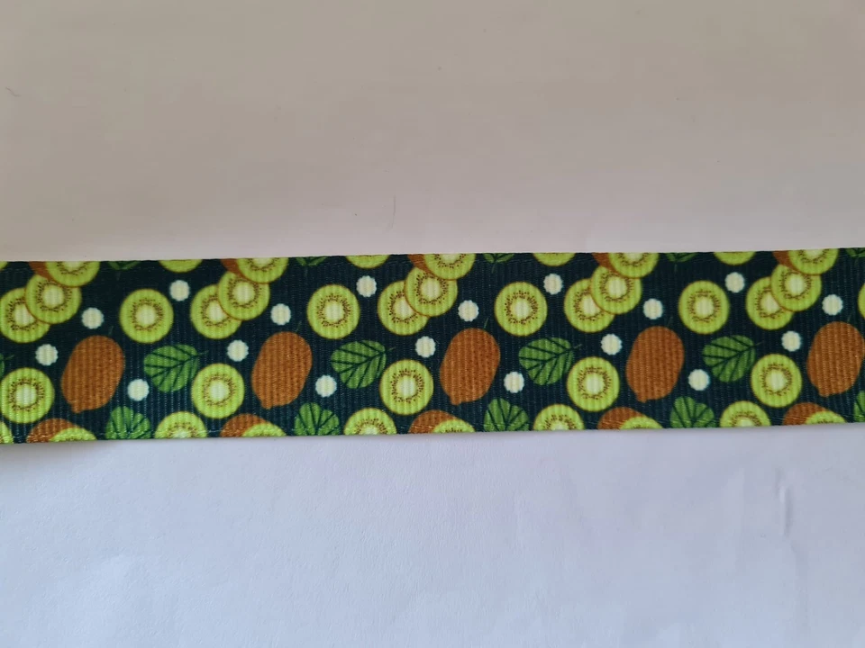 2 meters of avocado print grosgrain ribbon 1" wide - Image 1 of 1