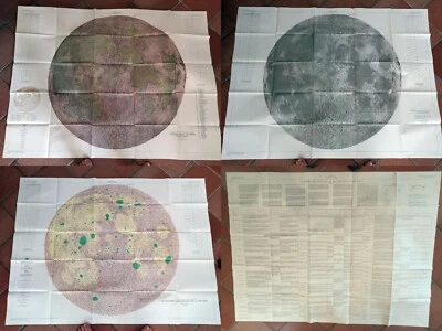 Rare 1961 U.S. Geological Survey Set of Three Moon Maps, Pictorial Celestial Map - Изображение 1 из 4
