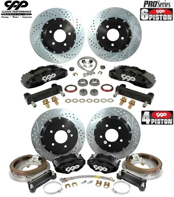 1978-88 Monte Carlo C5 Spindle 14" Front 13" Rear Big Brake Disc Conversion Kit Foto 1 de 4