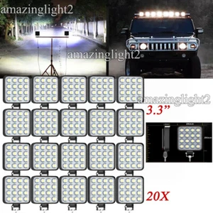 20X 48W LED Work Light Truck OffRoad Tractor Flood Lights 12V 24V Square 3.3Inch - Picture 1 of 11