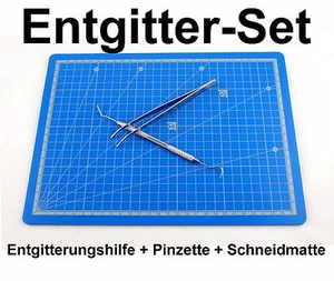 3er Entgitter-Set Start-Set Entgitternadel+Schneidematte+Pinzette Flexfolie - Bild 1 von 10