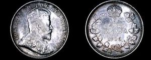 1906 Canada 5 Cent World Silver Coin - Canada - Edward VII - Picture 1 of 1
