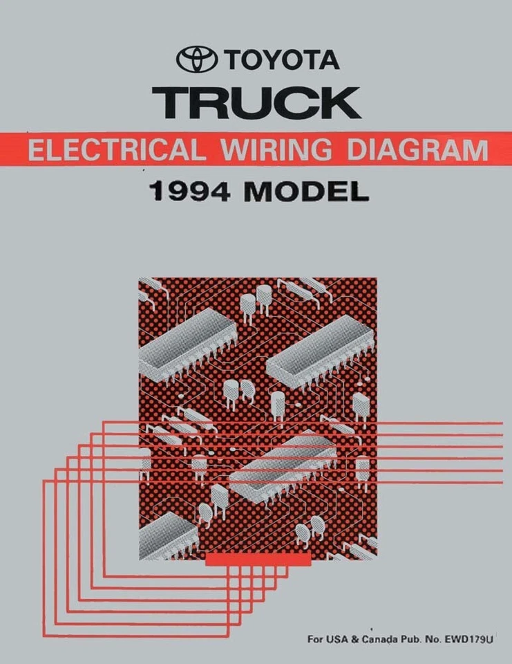 1994 Toyota Truck Wiring Diagrams Schematics Layout Factory OEM - Image 1 of 1