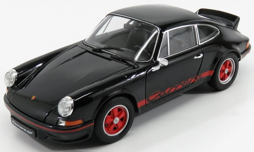 1 18 WELLY Porsche 911 Carrera Rs 2.7 Coupe 1973 Black Red WE18044BK