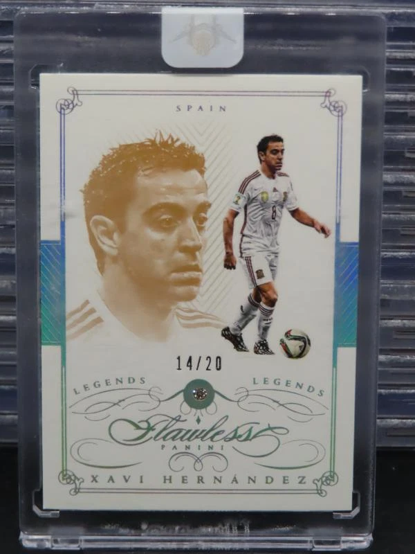 2015-16 Panini Flawless Xavi Hernandez Legends Base Diamond Gem #14/20 Spain