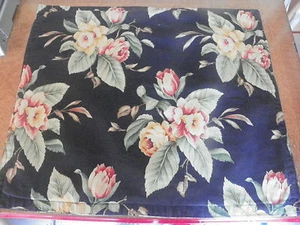 Vintage Ralph Lauren Charleston Pair of Standard Pillow Shams-Black Hibiscus - Picture 1 of 9