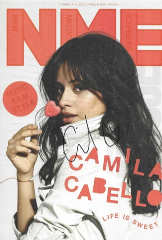 Camila Cabello Signed Magazine Front - NME - HAVANA - Shawn Mendes 5th Harmony Cover