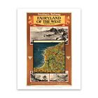North Devon Fairyland of the West 28x35cm Art Print by Vintage Railway Posters