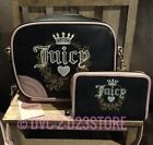 Juicy Couture Black & Pink Heritage Heart & Crown Crossbody Purse & Wallet Set
