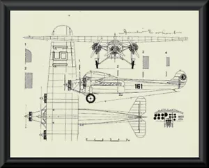 Amelia Earhart Autogramm Nachdruck Diagramm von Fokker auf feinem Leinenpapier P054 - Bild 1 von 1