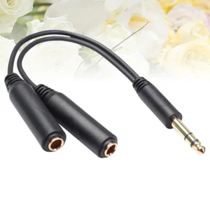 6 .35mm Audio Adapter Cable 6.35mm Stereo Connected Cord to Laptop - Picture 1 of 11