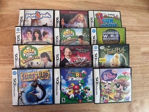 Lot of 12 Nintendo DS Game Case Only w/11 of 12 Manuals Bundle NO GAMES