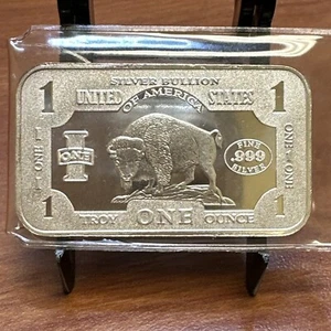 RAR United States Of America Buffalo 1 Feinunze .999 Feinbarren "SILBER" Barren - Bild 1 von 2
