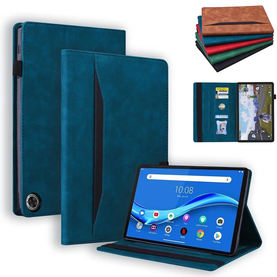 Funda de cuero abatible con soporte para tableta Amazon Fire Max 11 / HD10 / HD8 / Fire7 Foto 1 de 4