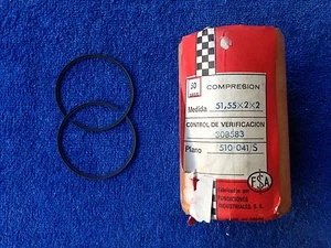 BULTACO 125 cc JUEGO SEGMENTOS ( 2 UNIDADES ) A MEDIDA 51,5 PARA VARIOS MODELOS - Imagen 1 de 1