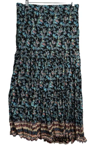 Exclusively for Signals Rayon Elastic Waist Reversible Floral Skirt SZ XL - Picture 1 of 5