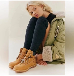 New Women’s Leather Timberland with Ortholite Premium 6 Inch Boot Wheat Size 10M - Picture 1 of 12