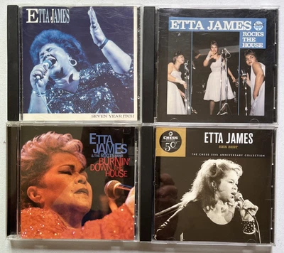 4 Etta James CDs: Her Best/Burnin Down House/7 Year Itch/Rocks House, Ex Cond Foto 1 de 4