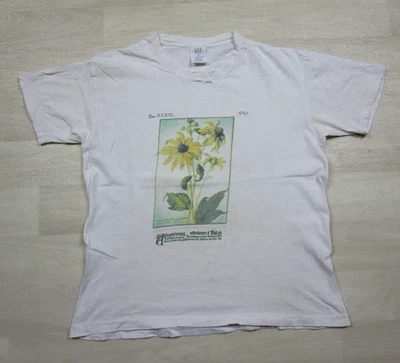 Camiseta GAP Vintage Años 90 (S) Ojos Negros Susan Flor Silvestre Envejecida Puntada Única Foto 1 de 4