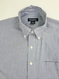 Camisa de manga larga Brooks Brothers talla grande para hombre azul blanco a cuadros con botones - Imagen 1 de 8