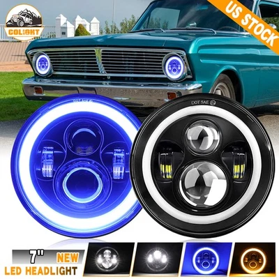 2 faros LED redondos de 7" haz alto/bajo aptos para Ford Falcon sedán entrega 1961-1965 Foto 1 de 4