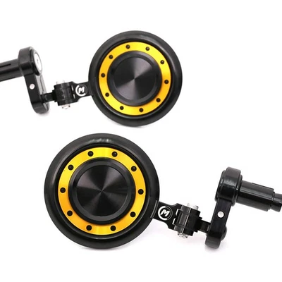 GOLD REACTOR Motorcycle Bar End Mirrors For Kawasaki ZRX 1100/ 1200 1999-2005 - Imagem 1 de 4