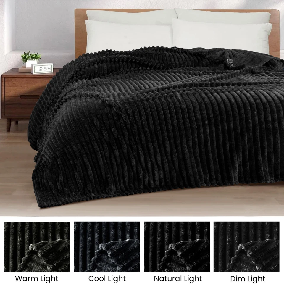 Manta de lana Microplush - Manta ligera y ultra suave tira de franela Foto 1 de 1