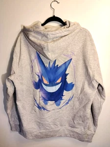 Gengar Monster Lila Geist Poke Herren Hoodie Grau XL - Picture 1 of 5