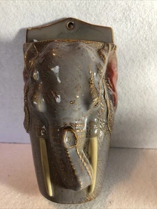 Vintage Keramik Elefantenkopf Wand Taschenvase - Bild 1 von 8
