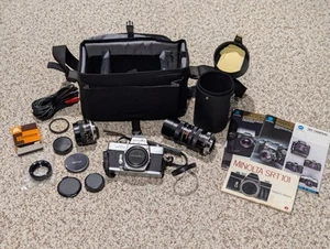 Minolta SRT101 Film Camera Bundle +2 lenses +Filters +Manual +etc - Picture 1 of 17