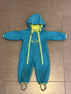 Softshell-Overall / Anzug von JAKO-O – Größe 68/74 – Türkis/Hellgrün - Bild 1 von 4