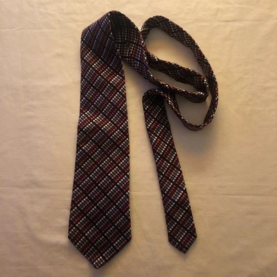 Turnbull & Asser 伦敦圆点多色男式丝绸领带;英国制造 — 第 1/4 张图片