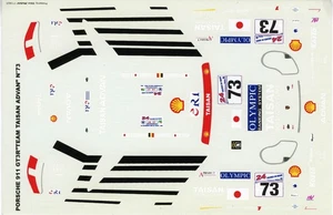 PORCHE 996 GT3 N° 73 LE MANS 2000 TEAM TAISAN ADVAN DECALS DECO' MODELS  1/24 - Foto 1 di 1