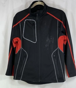 Chaqueta Audi Para Hombres L Negra Roja Cremallera Completa Carcasa Suave Logotipos Fantasma y Detalle - Imagen 1 de 11