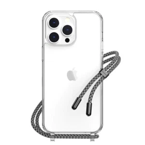 SwitchEasy Play Lanyard Shockproof Clear Case for iPhone 14 series - Foto 1 di 8
