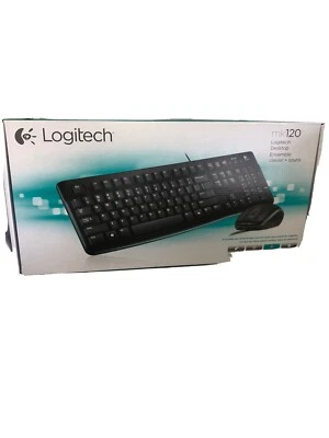 Logitech MK120 Desktop Ensemble clavier+souris. Wired Keyboard and Mouse Combo. - Image 1 of 3