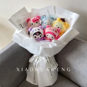 SANRIO KUROMI CINNAMOROLL BOUQUET FLOWERS HELLO KITTY PLUSH RARE ROSES HANDMADE - Picture 1 of 1