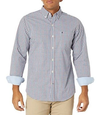 NUEVA IZOD Camisa Para Hombre A Cuadros Manga Larga Con Botones 4XL 3XL LT $65 NUEVA CON ETIQUETAS Foto 1 de 4