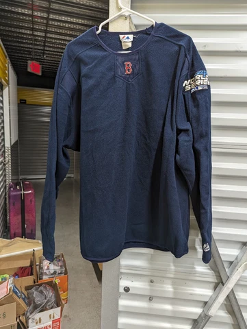 Vintage MLB 2004 Boston Red Sox World Series Champs Warm-Up Pullover Size XL Cover