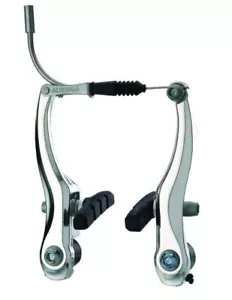 ETC Bicicleta de Montaña MTB Bicicleta Híbrida 110 mm Pastillas de Freno en V Lineales Plateadas o Negras - Imagen 1 de 2