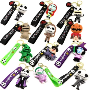 The Nightmare Before Christmas Keyring Jack Skellington Sally Mayor Keychain - Picture 1 of 51