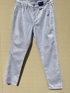 OLD NAVY JEANS SILVER SHINE VINTAGE SLIM SZ 12 ~NWT~ - Picture 1 of 4