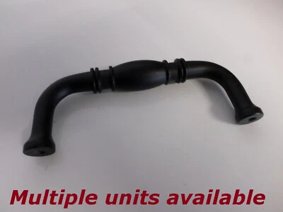 NEW Matte Black 3" (76mm) Cabinet/Drawer Pull, Classic, Antique-Style Handle Foto 1 de 4
