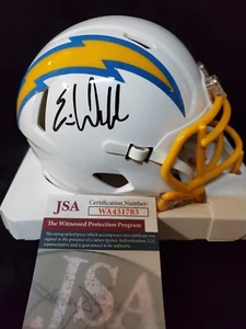 SAN DIEGO CHARGERS ERIC WEDDLE SIGNED SPEED MINI HELMET JSA COA - Picture 1 of 3