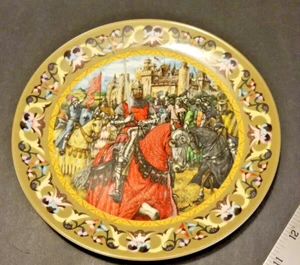 Wedgwood Plate King Arthur Painted. Knights of the Round Table. Numbered Plate. - Picture 1 of 6