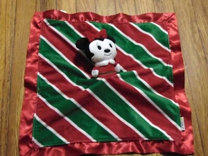 Hallmark Disney Minnie Mouse Itty Bitty Red Green Holiday Plush Security Blanket - Picture 1 of 3