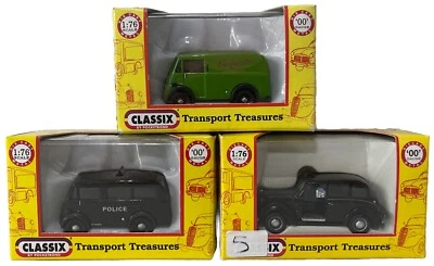 3x CLASSIX 1:76 OO LONDON TAXI AUSTIN 101 POLICE & MORRIS J VAN DIECAST MODELS - Image 1 of 4
