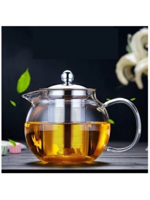 27Ounce（800ml） Glass Teapot Stainless steel with removable Infuser for Tea - Image 1 of 4