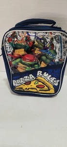 Bolsa de almuerzo para niños Teenage Mutant Ninja Turtles Mutant Mayhem reglas de pizza 10"x8"x4" - Imagen 1 de 4